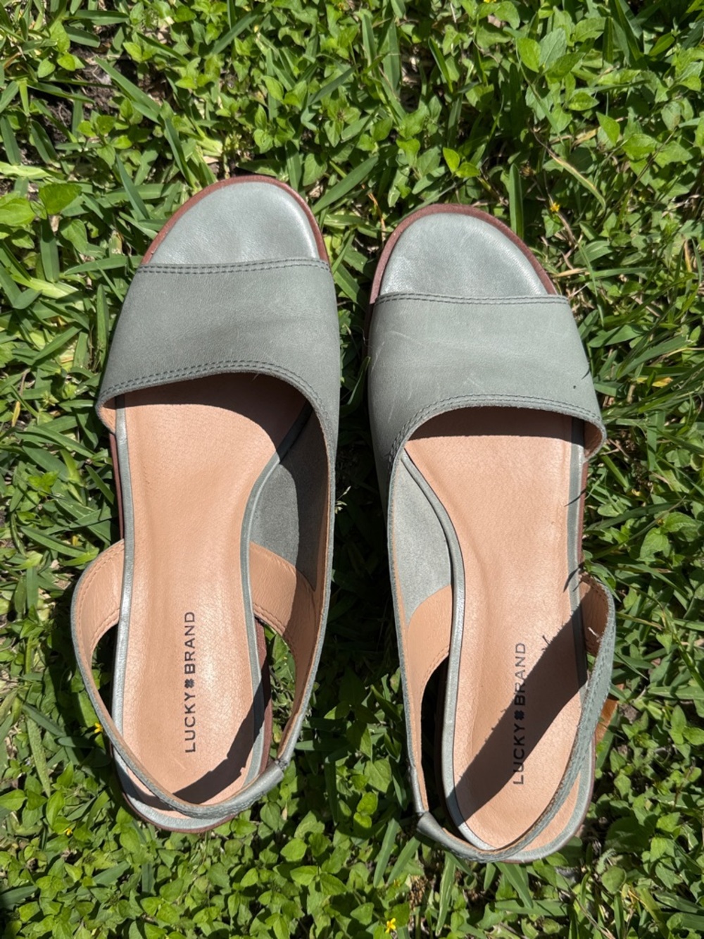 Lucky Brand Sage Safello Leather Asymmetric Slingback Sandals - Picture 3 of 11